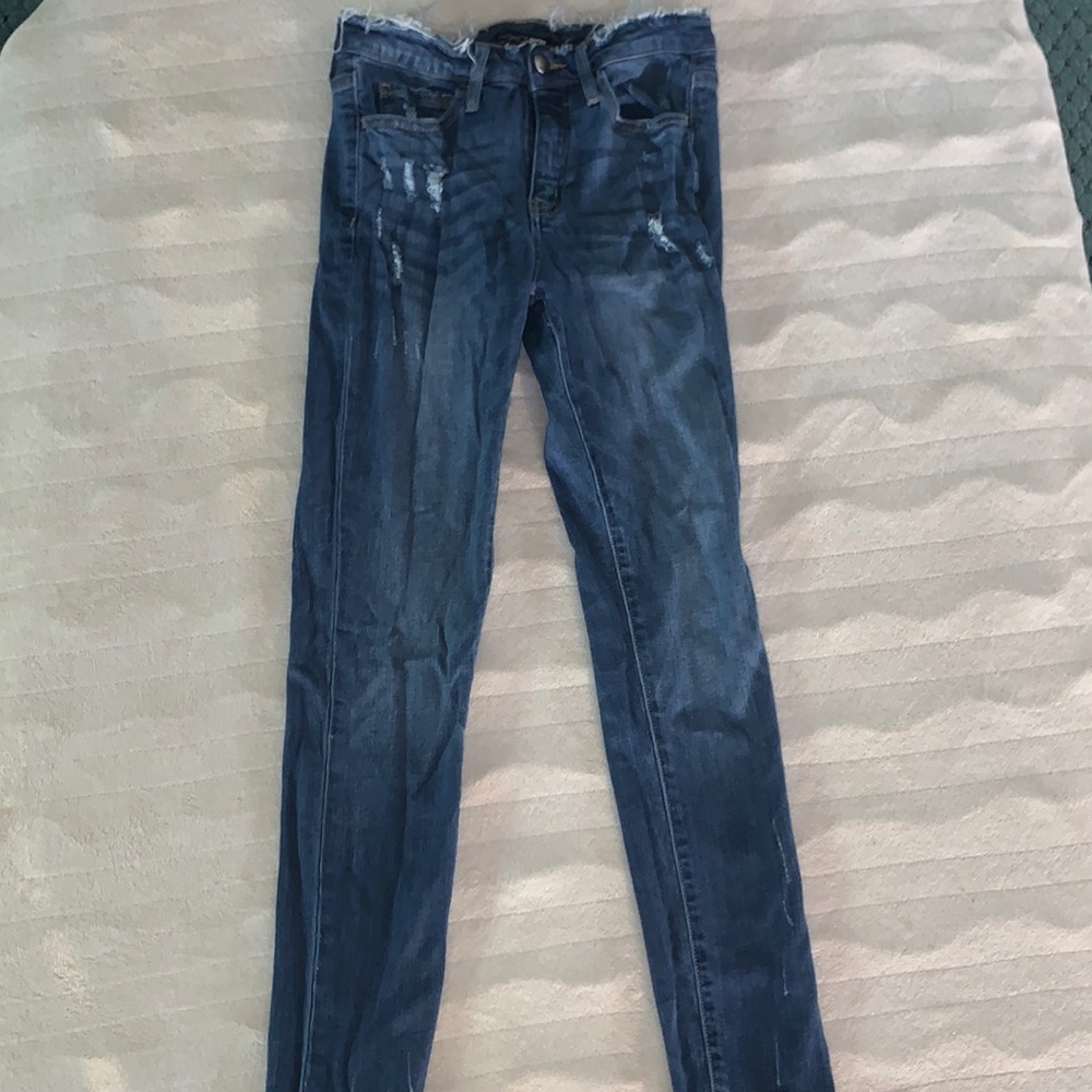 Women’s Fashion Nova Size 3 Blue Skinny Jeans